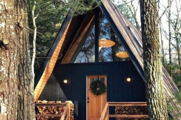 a frame cabin
